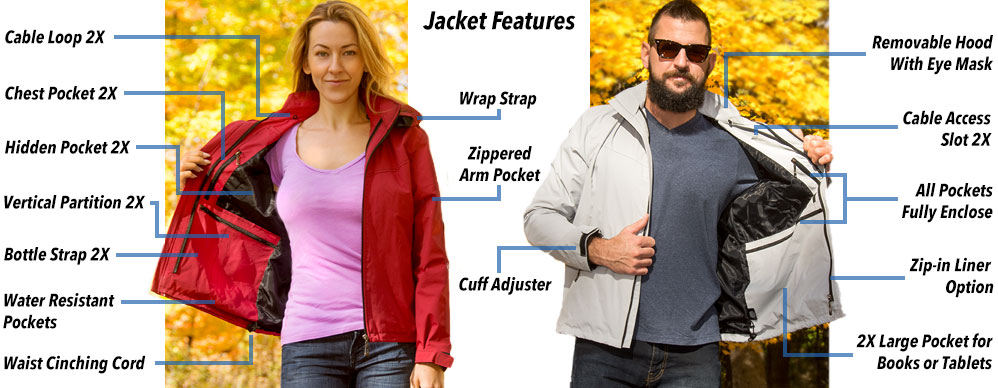 men's travel jacket with inside pockets