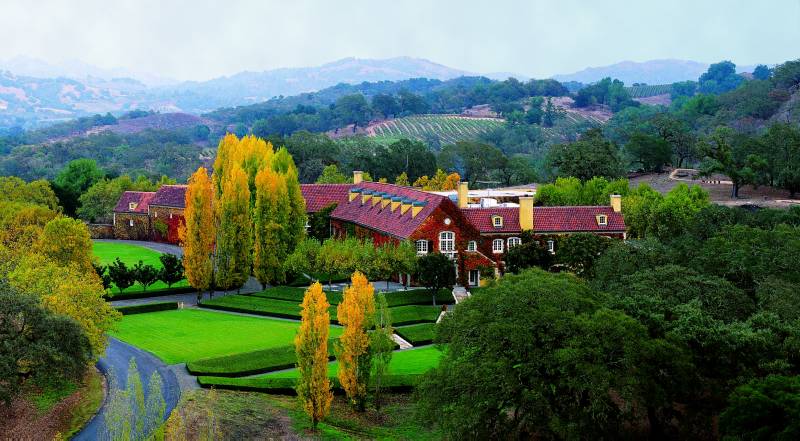 Jordan Winery Chateau Aerial View 