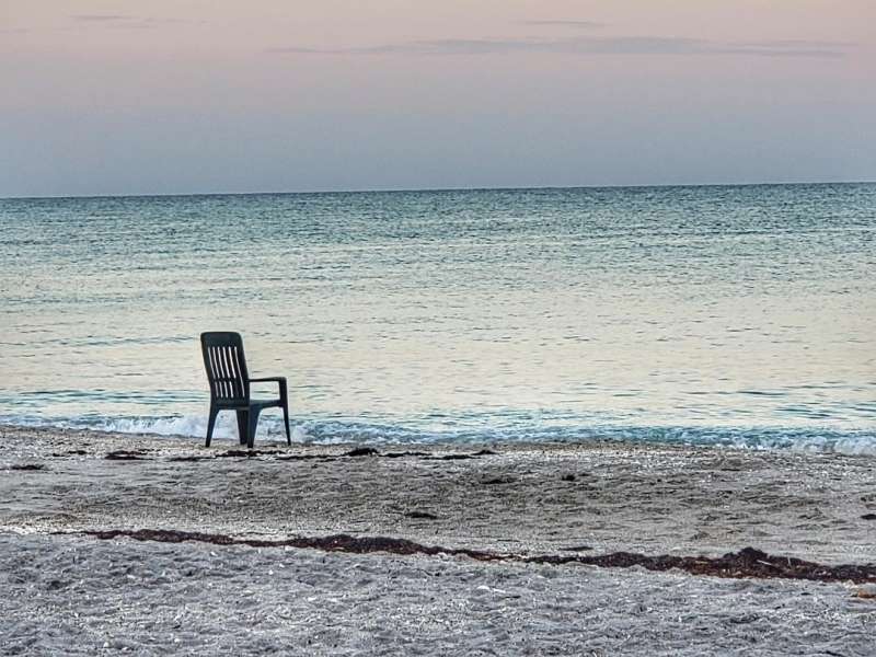 empty chair on beach