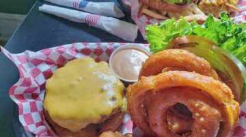 Burgers at betty Bombers Savannah Ga