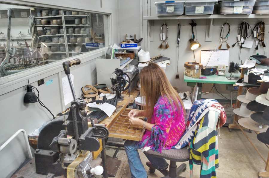 stamping cowboy hats