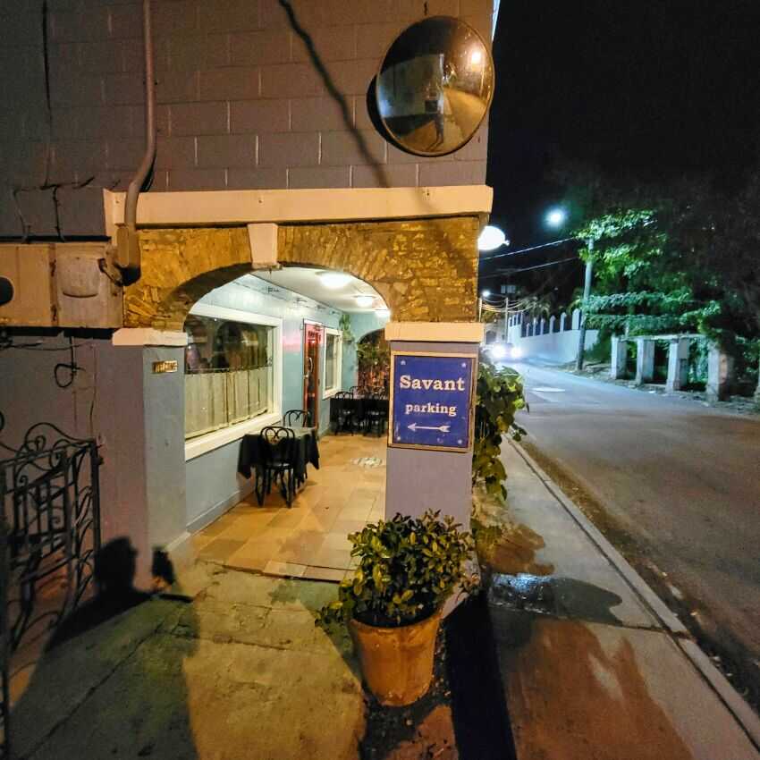 parking sign in front of Savant restaurant St Croix USVI